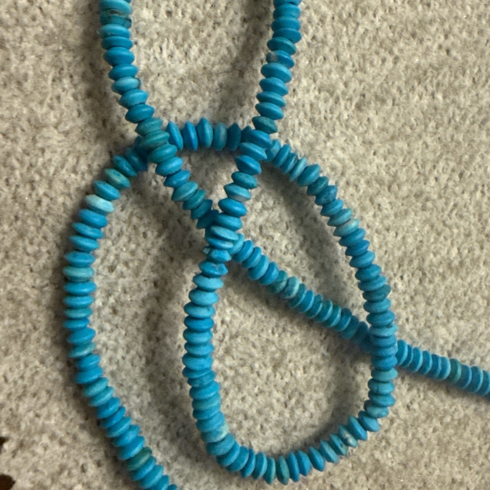 Rare Turquoise Heishi Necklace | 16” - Picture 9 of 11